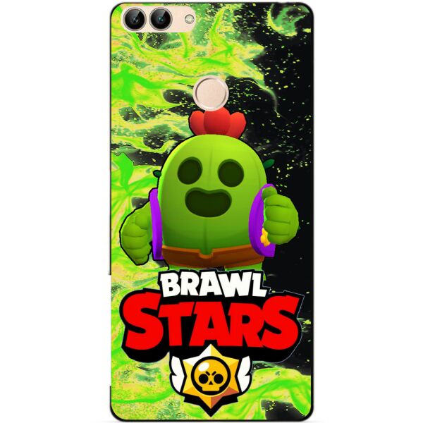 

Силиконовый бампер чехол Candy для Huawei P Smart с Героем Brawl Stars Спайк