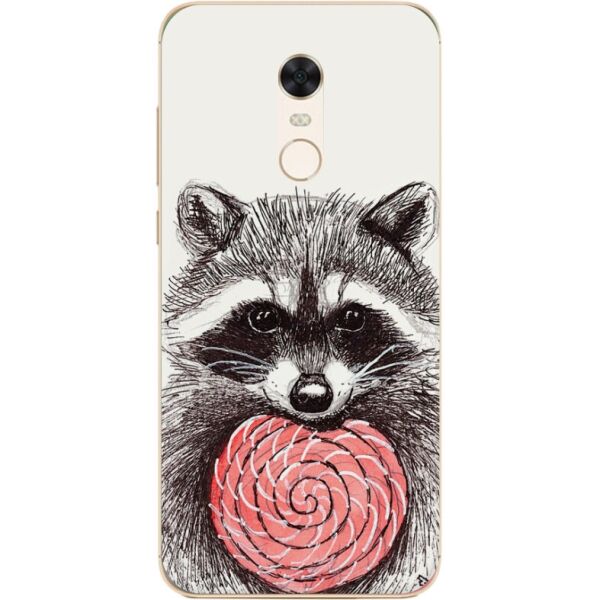 

Чехол силиконовый бампер Candy для Xiaomi Redmi 5 с рисунком Енот