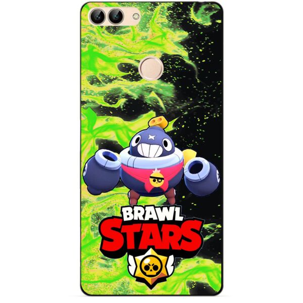

Силиконовый бампер чехол Candy для Huawei P Smart с Героем Brawl Stars Тик