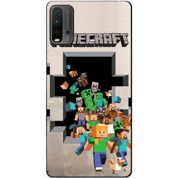 

Силиконовый бампер чехол Candy для Xiaomi Redmi 9T с рисунком Майнкрафт