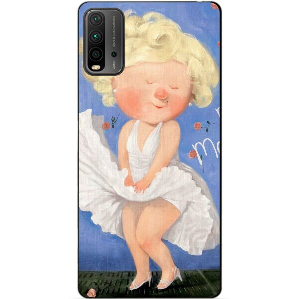 

Силиконовый бампер чехол Candy для Xiaomi Redmi 9T с рисунком Мерлин Монро