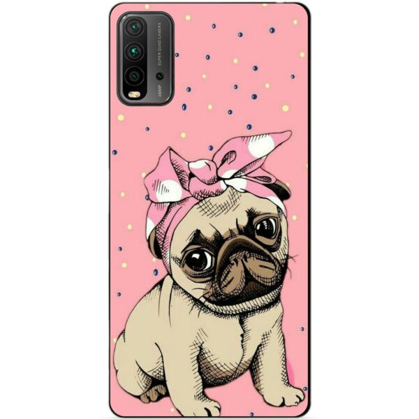 

Силиконовый бампер чехол Candy для Xiaomi Redmi 9T с рисунком Мопс