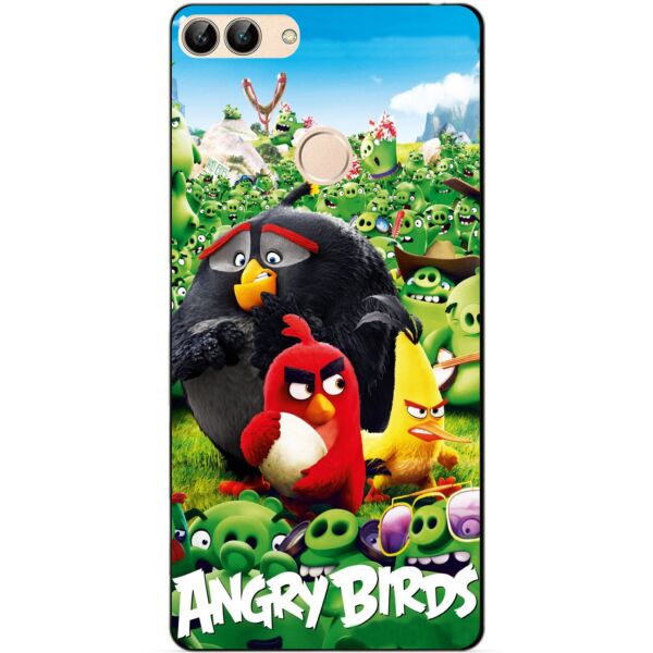 

Силиконовый бампер чехол Candy для Huawei P Smart с рисунком Angry Birds свиньи
