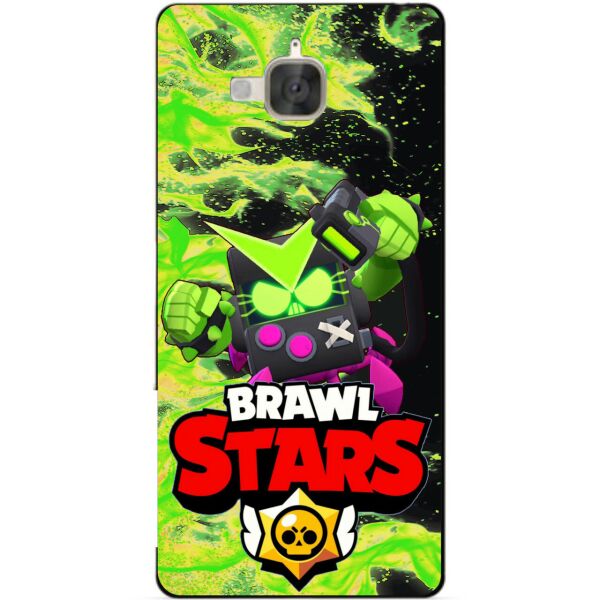 

Силиконовый чехол бампер Candy для Huawei Y6 Pro с Героем Brawl Stars Вирус Бит