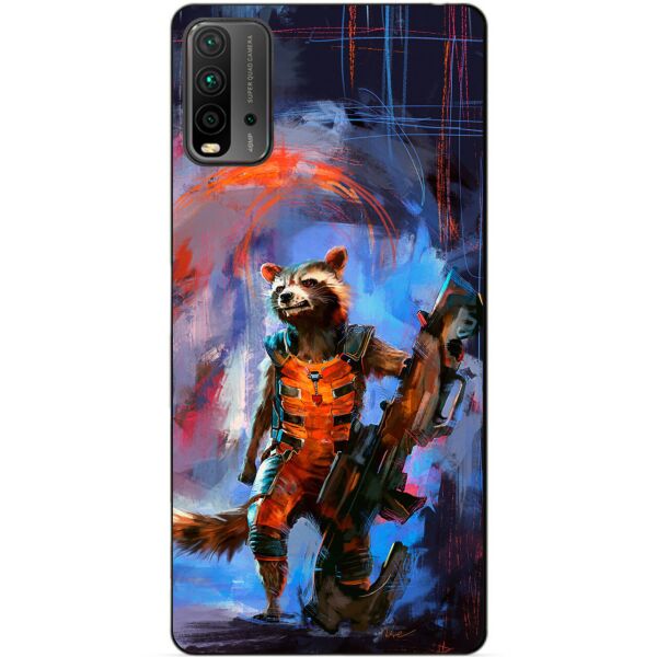 

Силиконовый бампер чехол Candy для Xiaomi Redmi 9T с рисунком Реактиквный Енот