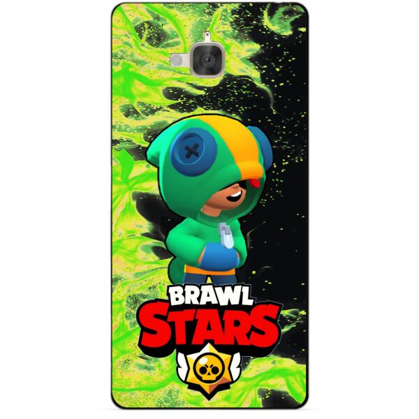 

Силиконовый чехол бампер Candy для Huawei Y6 Pro с Героем Brawl Stars Леон Бравл