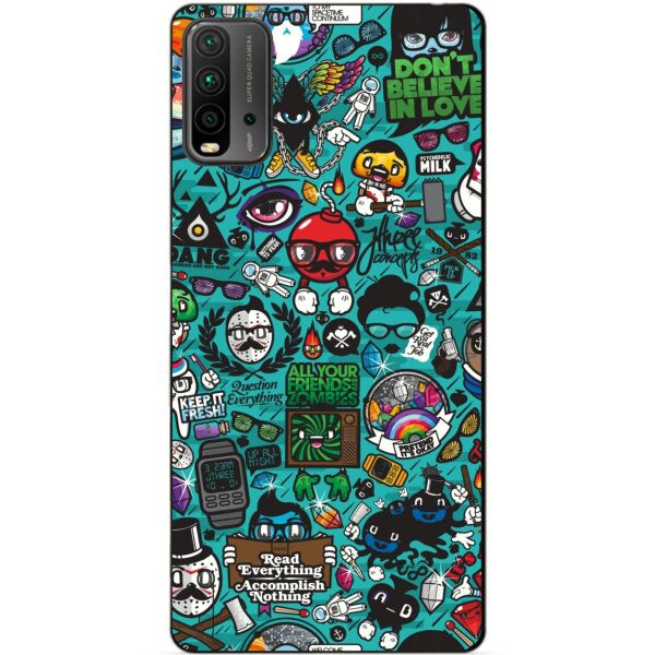 

Силиконовый бампер чехол Candy для Xiaomi Redmi 9T с рисунком Стикеры