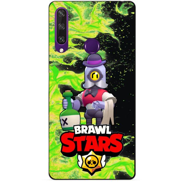 

Силиконовый чехол бампер Candy для Huawei Y6p с Героем Brawl Stars Барли