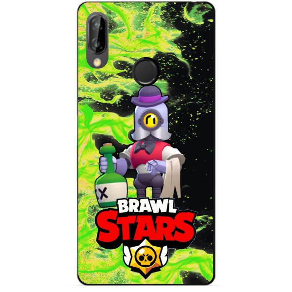 

Силиконовый бампер чехол Candy для Huawei P20 Lite с героем Brawl Stars Барли