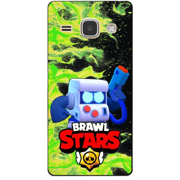 

Силиконовый бампер чехол Candy для Samsung J1 2016 Galaxy J120 героем Brawl Stars 8-Бит