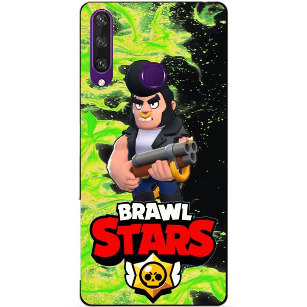 

Силиконовый чехол бампер Candy для Huawei Y6p с Героем Brawl Stars Булл