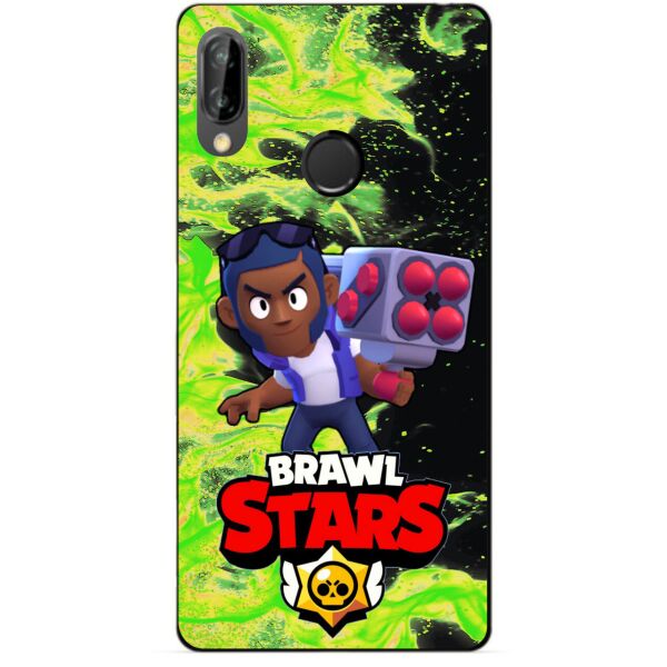 

Силиконовый бампер чехол Candy для Huawei P20 Lite с героем Brawl Stars Брок