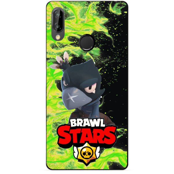 

Силиконовый бампер чехол Candy для Huawei P20 Lite с героем Brawl Stars Ворон