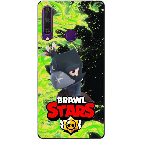 

Силиконовый чехол бампер Candy для Huawei Y6p с Героем Brawl Stars Ворон