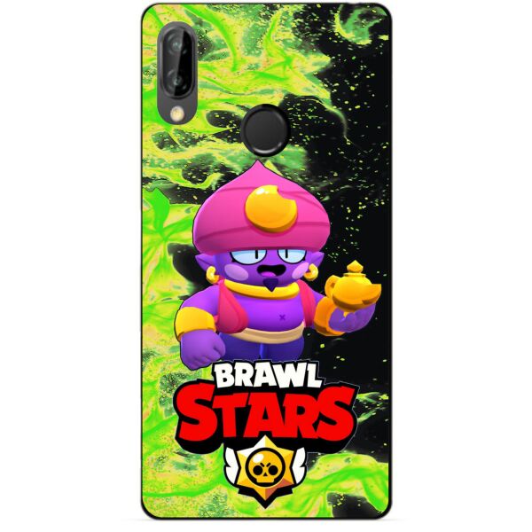 

Силиконовый бампер чехол Candy для Huawei P20 Lite с героем Brawl Stars Джин