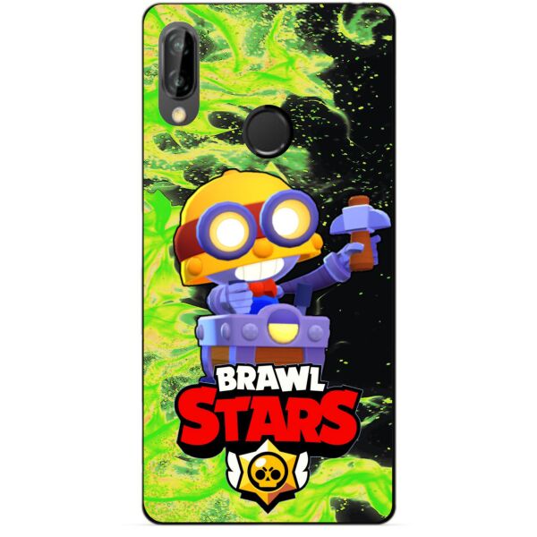 

Силиконовый бампер чехол Candy для Huawei P20 Lite с героем Brawl Stars Карл