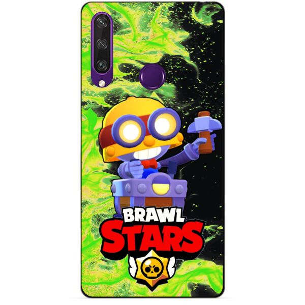 

Силиконовый чехол бампер Candy для Huawei Y6p с Героем Brawl Stars Карл