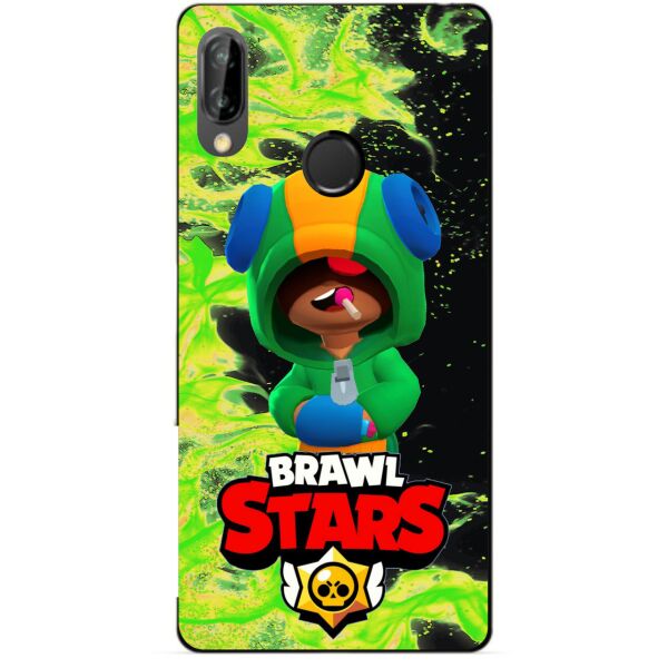 

Силиконовый бампер чехол Candy для Huawei P20 Lite с героем Brawl Stars Леон