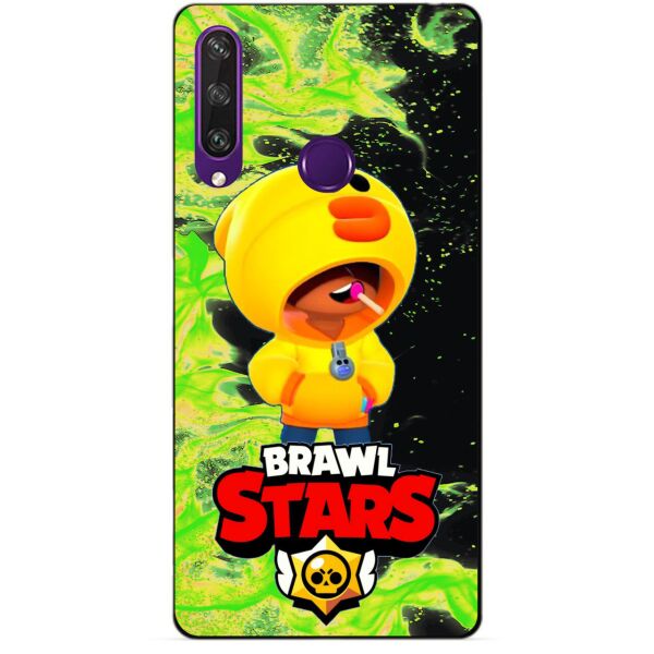 

Силиконовый чехол бампер Candy для Huawei Y6p с Героем Brawl Stars Леон утка