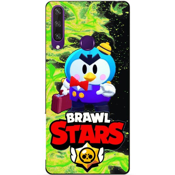 

Силиконовый чехол бампер Candy для Huawei Y6p с Героем Brawl Stars Мистер П.