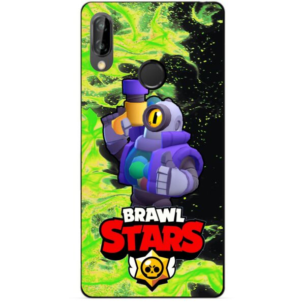 

Силиконовый бампер чехол Candy для Huawei P20 Lite с героем Brawl Stars Рико