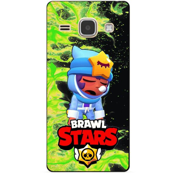 

Силиконовый бампер чехол Candy для Samsung J1 2016 Galaxy J120 героем Brawl Stars Сонный Сэнди