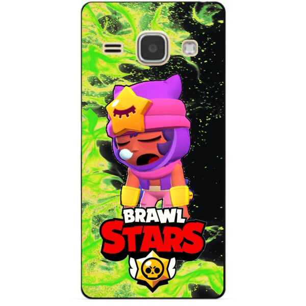 

Силиконовый бампер чехол Candy для Samsung J1 2016 Galaxy J120 героем Brawl Stars Сэнди