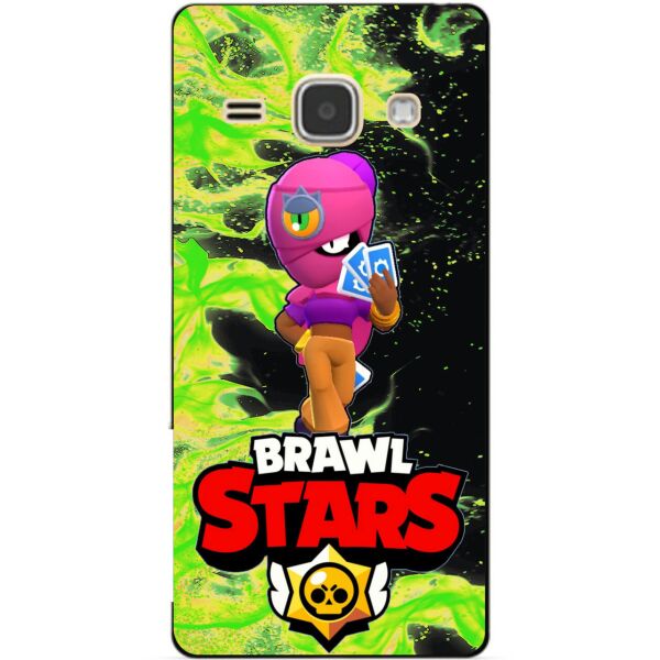 

Силиконовый бампер чехол Candy для Samsung J1 2016 Galaxy J120 героем Brawl Stars Тара