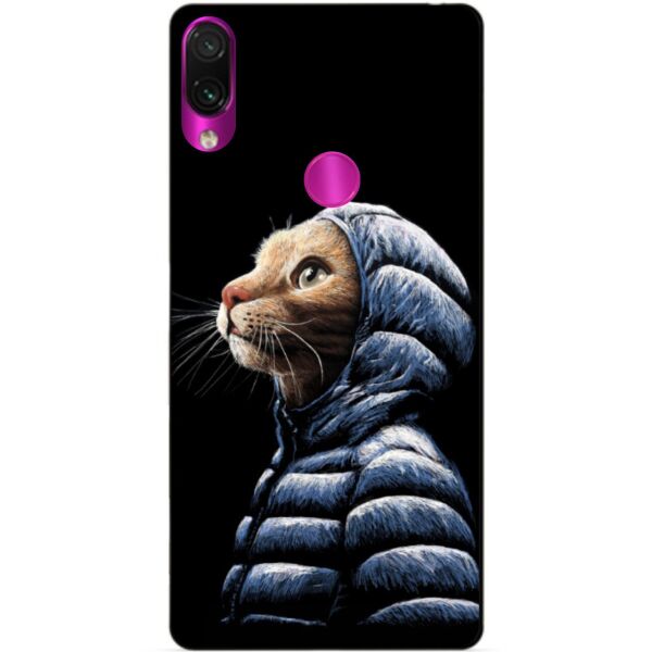 

Чехол силиконовый Candy для Xiaomi Redmi Note 7 Кот в куртке