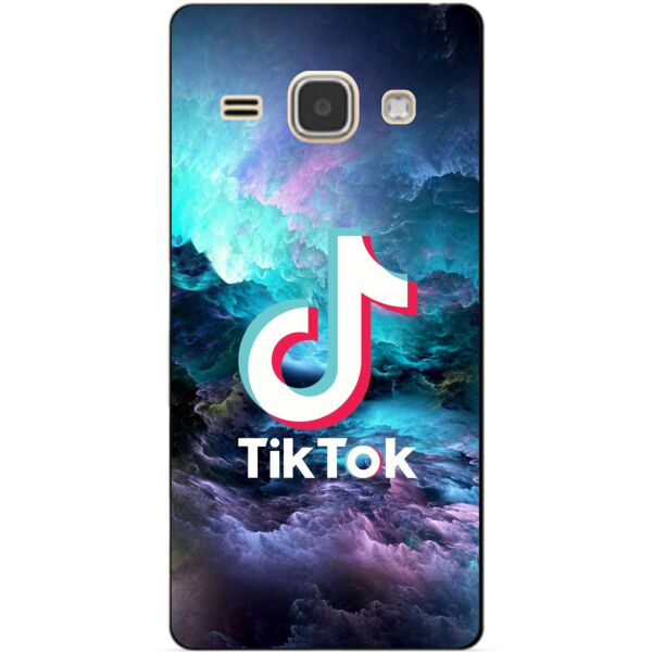 

Силиконовый бампер чехол Candy для Samsung J1 2016 Galaxy J120 с рисунком Tik Tok