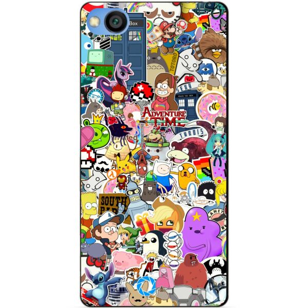 

Силиконовый бампер чехол Candy для Xiaomi Redmi GO с рисунком Стикеры Мультяшки