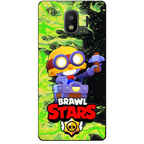 

Силиконовый бампер чехол Candy для Samsung J2 2018 Galaxy J250 с Героем Brawl Stars Карл