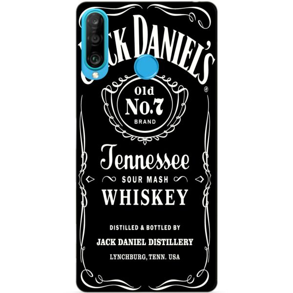 

Силиконовый бампер чехол Candy для Huawei P30 Lite с рисунком Jack Daniels