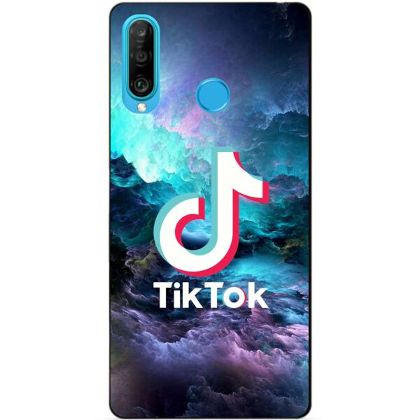 

Силиконовый бампер чехол Candy для Huawei P30 Lite с рисунком Tik Tok