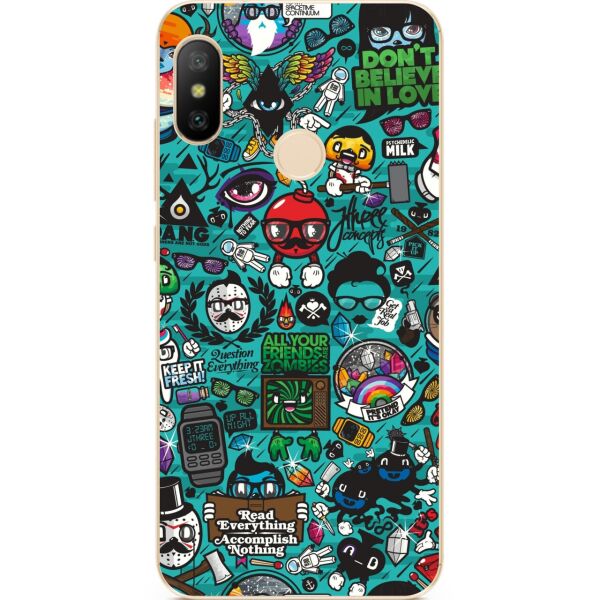 

Чехол силиконовый бампер Candy для Xiaomi Redmi Note 5 с рисунком Стикеры