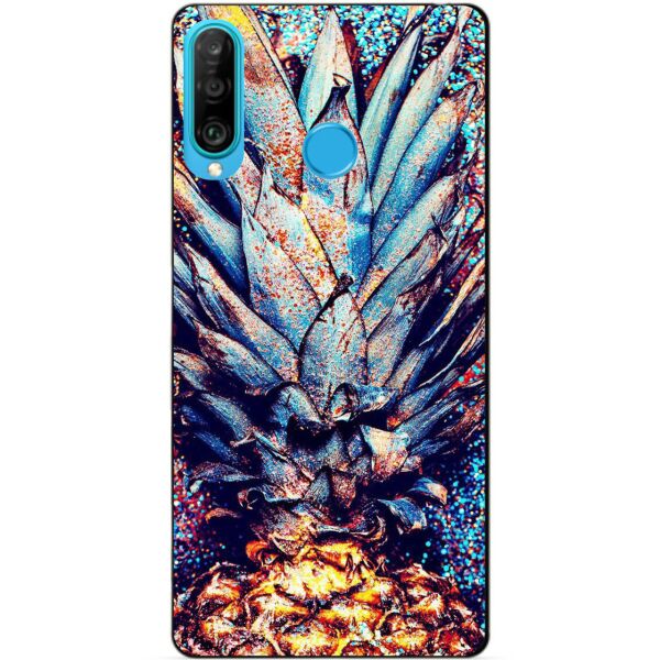 

Силиконовый бампер чехол Candy для Huawei P30 Lite с рисунком Ананасы