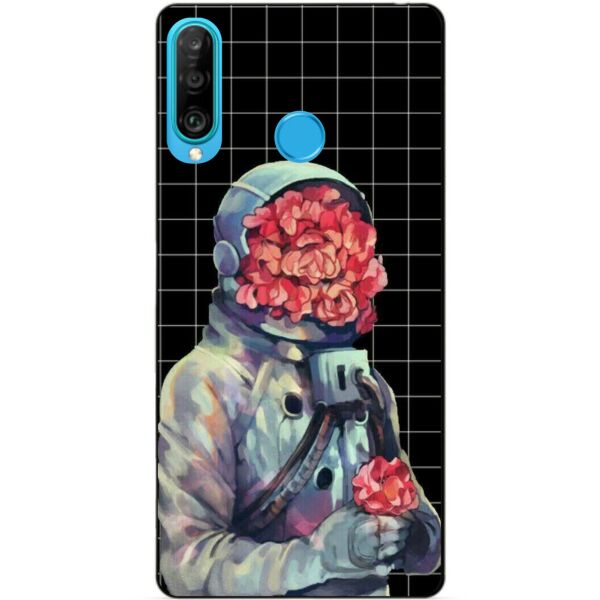 

Силиконовый бампер чехол Candy для Huawei P30 Lite с рисунком Букет