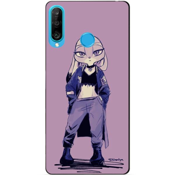 

Силиконовый бампер чехол Candy для Huawei P30 Lite с рисунком Джуди