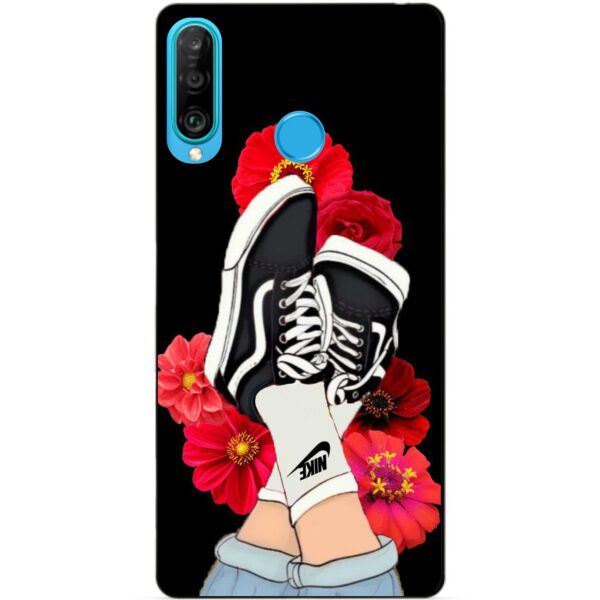 

Силиконовый бампер чехол Candy для Huawei P30 Lite с рисунком Кеды
