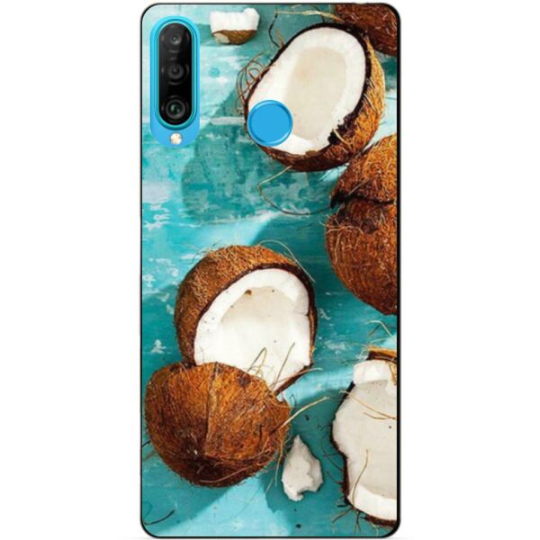 

Силиконовый бампер чехол Candy для Huawei P30 Lite с рисунком Кокосы