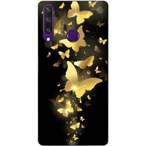

Силиконовый чехол бампер Candy для Huawei Y6p с рисунком Золотые бабочки