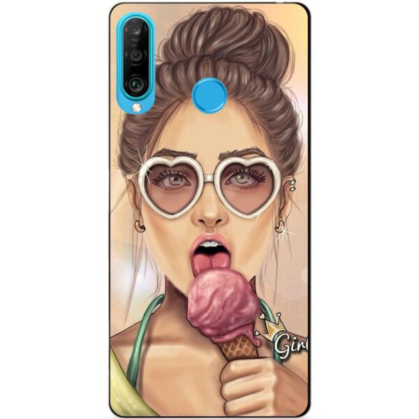 

Силиконовый бампер чехол Candy для Huawei P30 Lite с рисунком Мороженое