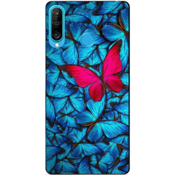 

Силиконовый бампер чехол Candy для Huawei P30 Lite с рисунком Мотыльки