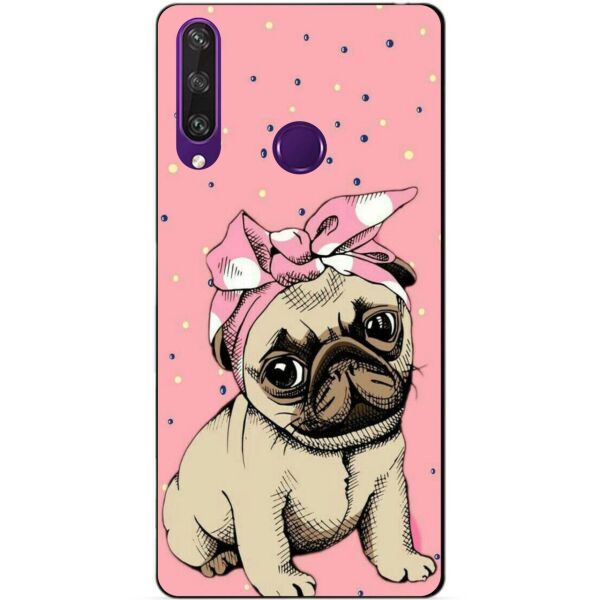 

Силиконовый чехол бампер Candy для Huawei Y6p с рисунком Мопс