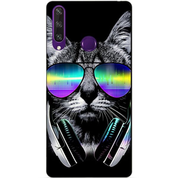 

Силиконовый чехол бампер Candy для Huawei Y6p с рисунком Музыкальный кот