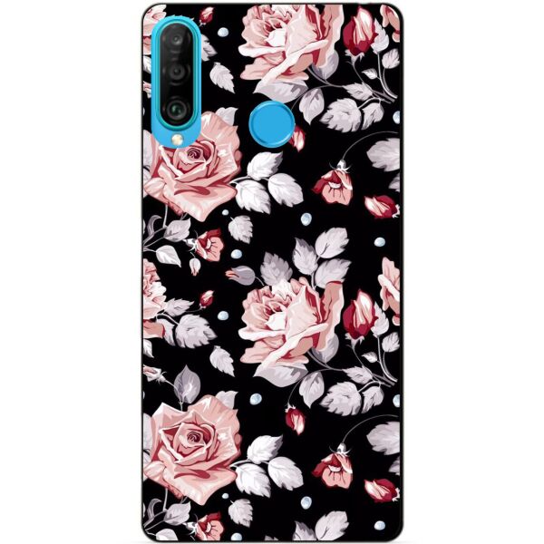 

Силиконовый бампер чехол Candy для Huawei P30 Lite с рисунком Розы