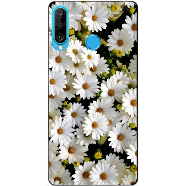 

Силиконовый бампер чехол Candy для Huawei P30 Lite с рисунком Ромашки