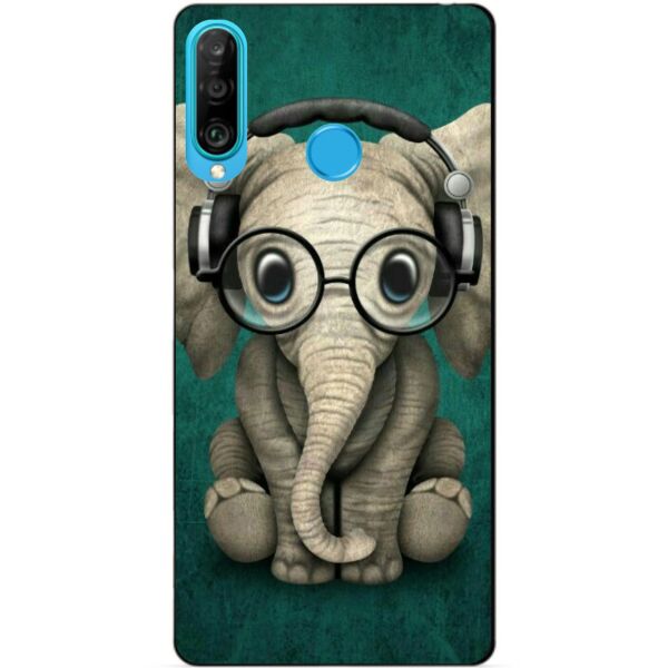 

Силиконовый бампер чехол Candy для Huawei P30 Lite с рисунком Слоник