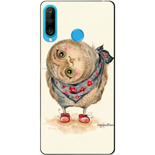 

Силиконовый бампер чехол Candy для Huawei P30 Lite с рисунком Совенок