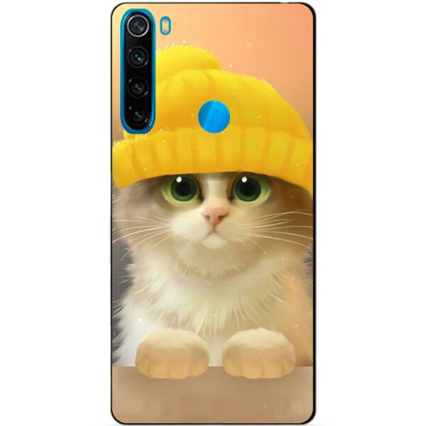 

Чехол силиконовый Candy для Xiaomi Redmi Note 8 с рисунком Котик в шапке